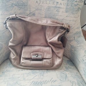 Coach Bronze Leather Slouch Purse